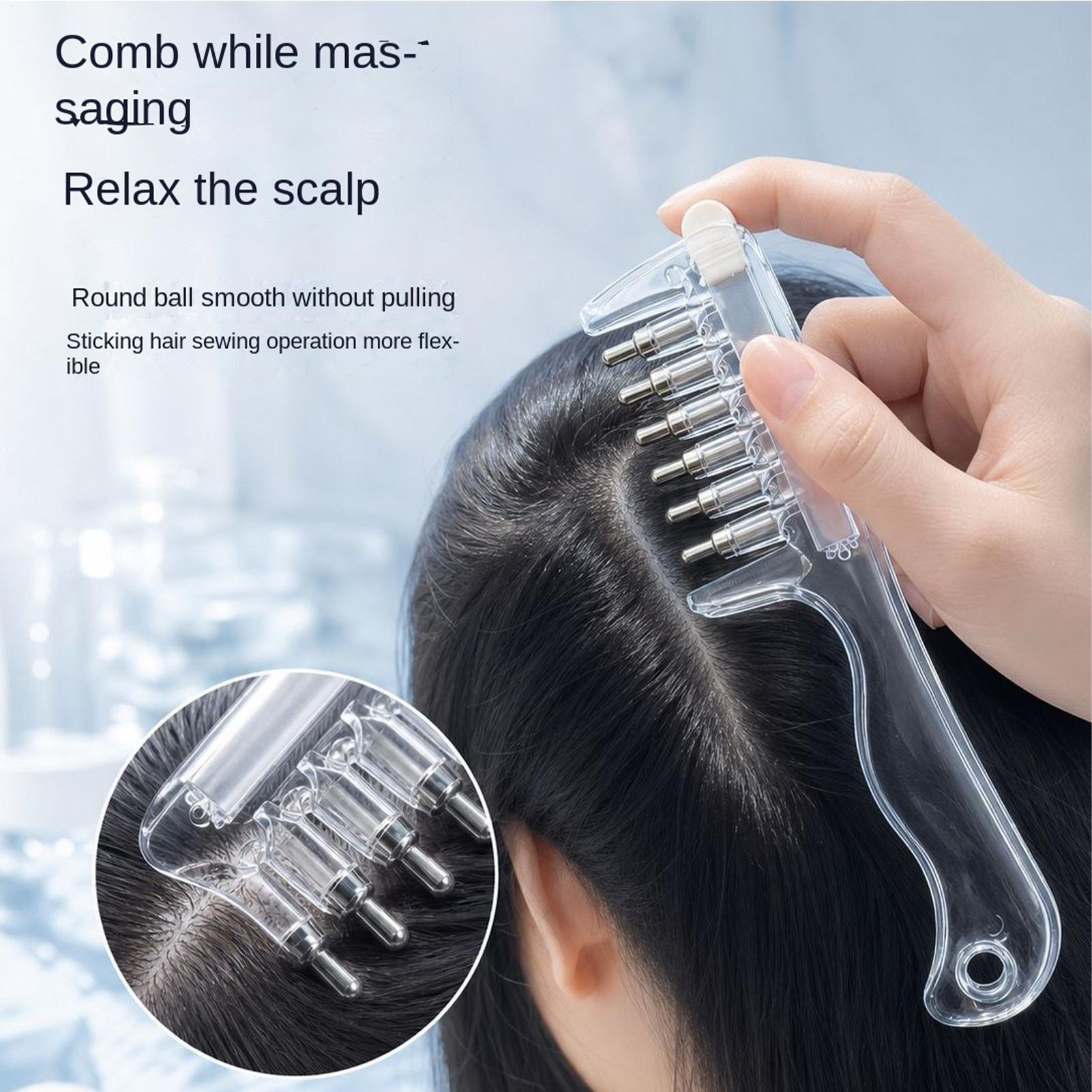 Root Stimulator Liquid - 1 Stück tragbarer, transparenter Haarwurzelkamm, Flüssigkeitsapplikator,